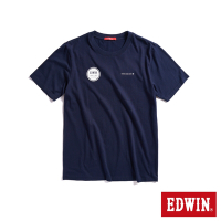 EDWIN 人氣復刻 印花章短袖T恤-男-丈青色