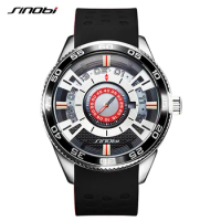 SINOBI High Quality Creative Car Dashboard Watches Men's Luxury 100% Stainless Steel Wristwatches Sports Clock Reloj Hombre
