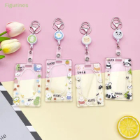 Kawaii Panda Card Holders Transparent Acrylic Card Cases Useful ID Card Holder Work Card Transportat