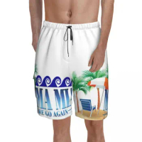Mamma Mia Board Shorts showtunes musicals broadway disco Pattern Board Short Pants Males Custom Large Size Swim Trunks Gift
