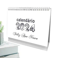 2024 Desk Calendar Small Portable Monthly Desk Calendar 2024 Calendar With Minimalist Design With Thick And Durable Pages For