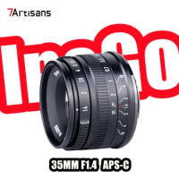 7artisans 35mm F1.4 Manual Focus APS-C Lens for Canon M /Sony E /Fuji X /M43 /Nikon Z Mount Mirrorless Cameras