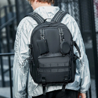 【MoonDy】男生包包 後背包 雙肩包 機能包 工裝包 電腦後背包 黑色包包 中性包包 休閒包包 大容量包包