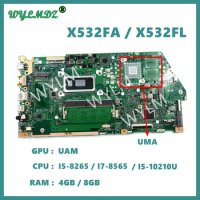 X532FA i5 i7 8th Gen CPU 4G/8G RAM notebook Mainboard For Asus VivoBook S15 S532F X532 X532F X532FL X532 Laptop Motherboard