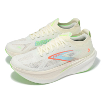 【BROOKS】競速跑鞋 Hyperion Max 3 男鞋 白 綠 回彈 厚底 運動鞋(1104671D182)