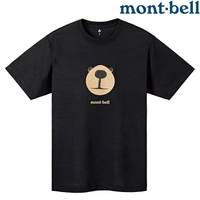 Mont-Bell Wickron 中性款 排汗衣/圓領短袖 1114735 MONTA BEAR FACE熊臉 BK 黑