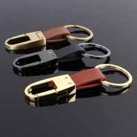 2pcs Leather+Alloy Keychain Fashion Decor Key-holders Buckle Pendant on Bag Wallet Backpack Handbag Vintage Gifts for Women/Men