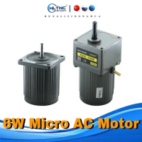 New 6W Micro AC Motor 220v 50/60hz Asynchronous Motor Induction Motor Shaft 8mm 60mm Flange 1400RPM For Packaging Machine