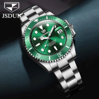JSDUN Original Switzerland Certified Brand 5bar Diver Watches Mens Automatic Mechanical Watch SEIKO NH36A Movement 8858