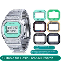 7 color For Casio DW-5600 watch toughened film Fashion A modified DW-5635 table mask mirror GW-B5600 table mirror glass film