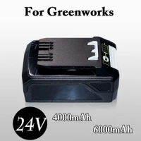 24v Tools Batteries Series New Upgrade Replacement for Greenworks 24V Battery 4Ah/6Ah Lithium Battery Compatible with Greenworks