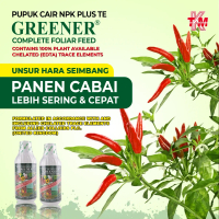 Pupuk Cair NPK plus TE GREENER 500 ml. Cabai / Lombok.
