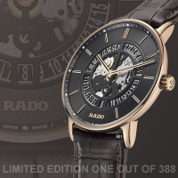 RADO 雷達表 限量388 DiaMaster Thinline鑽霸金屬陶瓷超薄自動腕錶41㎜ R01 (R14068186)