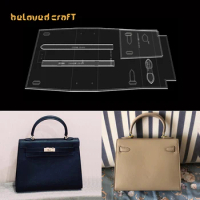 BelovedCraft Leather Bag Pattern Making with Kraft Paper and Acrylic Templates for Shoulder Bag, Mulberry's Kelly Bag