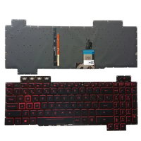 For Asus TUF Gaming FX80 FX80GD FX80GE FX80GM Spanish Keyboard Red Backlit
