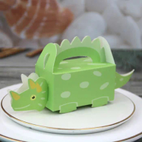 50pcs Dinosaur Treat Box Party Favors candy Box Dino Mite Trex Baby Shower or Birthday Party Goodie Gable Boxes
