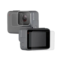 Lens + LCD Screen Protector Tempered Glass Protective Film for GoPro Hero 5 Hero 6 Hero 7 Black White Silver Action Cameras