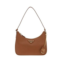 Prada Re-Edition 2005 Saffiano Leather Mini Hobo Bag Cognac Brown