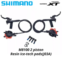Shimano DEORE XT SLX M6100 M6120 M7100 M7120 M8100 M8120 2 or 4 Piston Hydraulic Disc Brake Set for Mountain Bike MTB Original