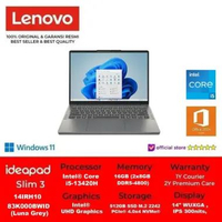 LENOVO LAPTOP IDEAPAD SLIM 3 14IRH10 INTEL CORE 5 13420H 8 512GB 14" WUXGA IPS WINDOWS 11 OHS24 M365