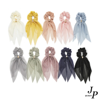 【Jpqueen】氣質雙層絲帶蝴蝶結飄逸髮圈(8色可選)