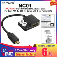 NEEWER NC01 4K/60Hz Micro HDMI to HDMI Adapter Cable For Sony A7R ZV-1 ZV-E10, for Canon M50 M50 II, for Fujifilm X-T2 X-T3-3021