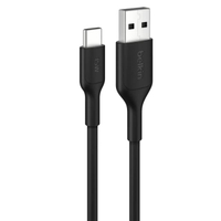 สายชาร์จ 15 วัตต์ USB-A to USB-C (Type C) รองรับ Android Auto, Apple CarPlay - CAB021 (สีดำ, 2 เมตร)