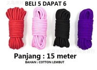 D086 Tali cinta kain lembut 15m pengikat kekang sexy BDSM tali ikat katun perbudakan lembut menggoda