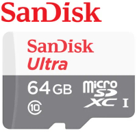 【公司貨】SanDisk 64GB 100MB/s Ultra microSDXC UHS-I 記憶卡 白卡(無轉卡)