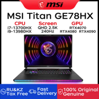 MSI Titan GE78HX Gaming Laptop 17 Inch QHD 2.5K 240Hz Screen Notebook i9-13980HX 64GB 2TB SSD RTX4090 Ultrabook Gaming Computer