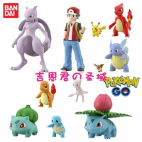 Original Bandai Pokemon Scale World Jotoh Region Lyra & Bayleef & Natu & Smoochum In Stock Anime Act