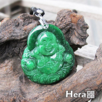 Hera沉靜翠綠鐵龍生彌勒佛項鍊
