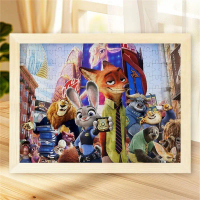Zootopia 2 Teka Teki Gỗ 500 Miếng với Khung Quà Tặng Kỷ Niệm Đồ Chơi Giảm Căng Thẳng Tùy Chỉnh cho B