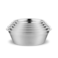 1Pc 6 Sizes 14-24cm Stainless Steel mixing Bowl for Kitchen boll Restaurant Dinner Soup Stainless Rice Bowl bol inox Korean new