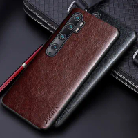Luxury PU leather Case for Xiaomi Mi Note 10 Pro Lite with Business solid color design phone cover for Xiaomi mi note 10 pro