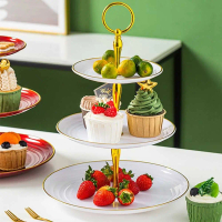 Rak Kue Susun 3 Tingkat Detachable Plate Cake Stand Display Plastik