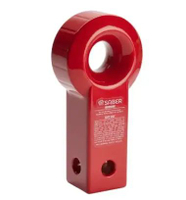 SABER Offroad Aluminium Recovery Rear Hitch Prismatic Red