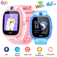 2024 Children 1.44 Inch Video Call Smart Watch SOS Kids WIFI Location Phone Watches Waterproof Calculator Student 4G Smartwatch