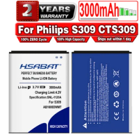 HSABAT AB1600DWMT AB1600DWML 3000mAh Battery for Philips S309 CTS309 Batteries