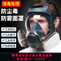 {公司貨 最低價}全臉防毒面具全面罩防塵防煙呼吸打農藥化工氣體放毒氧氣頭罩噴漆