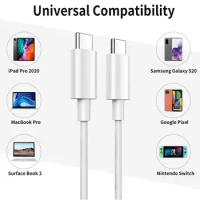 1m 2m 100W USB C To USB Type C Cable USBC PD Fast Charger Cord USB-C Type-c Cable For Xiaomi mi 10 Pro Samsung S20 Macbook iPad