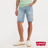 【LEVIS 官方旗艦】男款 405低腰膝上彈性牛仔短褲 熱賣單品 39864-0141