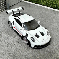 MINI GT 630 Porsche 911 GT3 RS White with Pyro Red Accent Package
