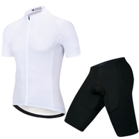 純白色騎自行車衣服山地自行單車騎行服動感單車服透氣短袖騎行服