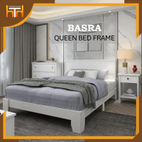 MFurniture: [ Ketibaan Baru ] Rangka Katil bersaiz Queen BASRA dengan Kepala katil/ Katil Queen/ Sai
