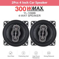 2pcs Car Speakers 4/5/6 Inch 4 Way Subwoofer Car Audio Music Stereo Full Range Frequency Coaxial Hifi Automotive Speaker