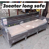 (3SEATER) long sofa vintage Jolly Rattan sala with foam (L73xW25xH30 INCHES)