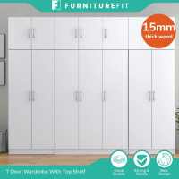 🔥15MM THICKNESS WOOD🔥HAZRI 7 X 8FT  7 DOORS WARDROBE / ALMARI BAJU / /kabinet baju