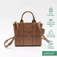 [12.12 Dealcember] Marc Jacobs The Leather Mini Tote Bag Argan Oil Brown