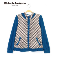 【Kinloch Anderson】小熊耳連帽格紋拼接上衣 金安德森女裝(KA0765602)